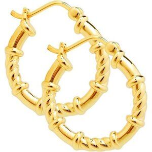 14K gold huggie hoop earrings small dainty lightweight hoops for women jewelry
